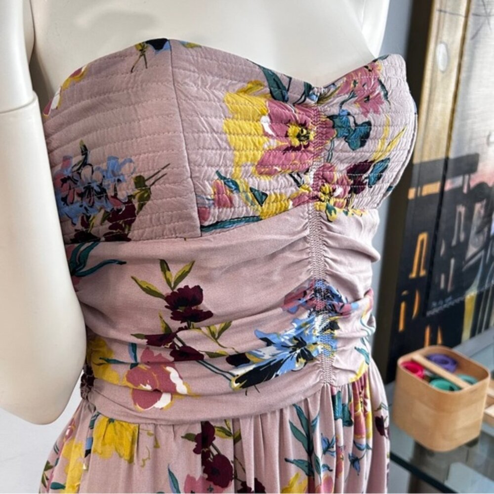 Strapless Boho Beachy Floral Jumpsuit - Picture 4 of 14